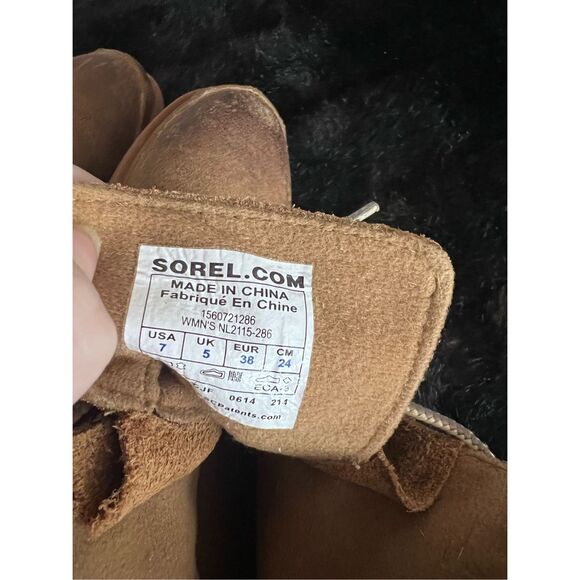 Women’s Sorel Toronto NL2115-Suede Lace Up Wedge Ankle Boots 7 - Picture 6 of 6